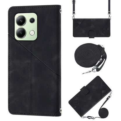 PT005 YB Imprinting Series-7 for Xiaomi Redmi Note 13 4G Case PU Leather + Soft TPU Flip Wallet Phone Cover