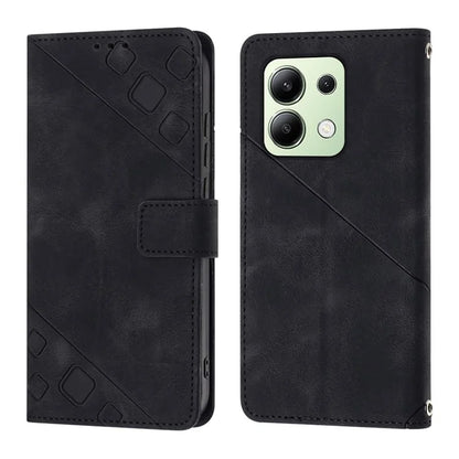 PT005 YB Imprinting Series-7 for Xiaomi Redmi Note 13 4G Case PU Leather + Soft TPU Flip Wallet Phone Cover