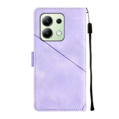 PT005 YB Imprinting Series-6 For Xiaomi Redmi Note 13 4G Leather Case with Hand Strap Wallet Cover