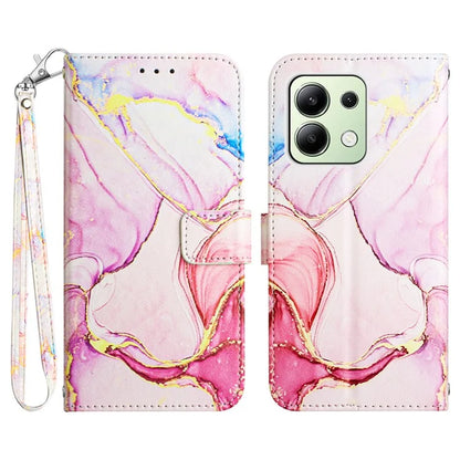YB Pattern Printing Leather Series-5 For Xiaomi Redmi Note 13 4G Wallet Case PU Leather Phone Cover
