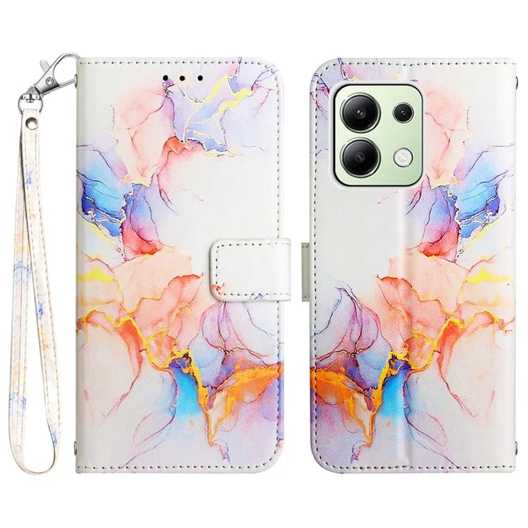 YB Pattern Printing Leather Series-5 For Xiaomi Redmi Note 13 4G Wallet Case PU Leather Phone Cover