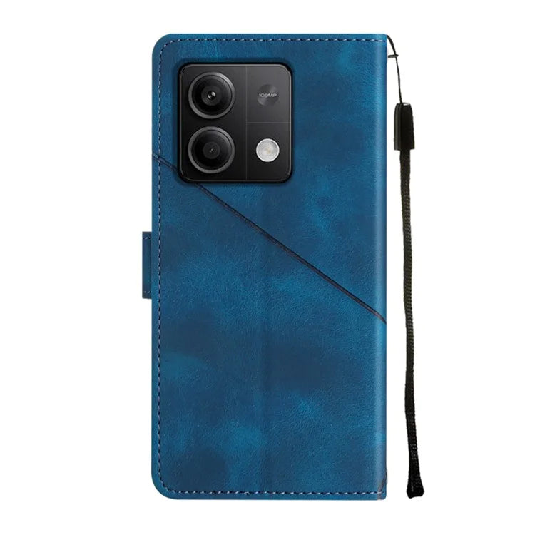 PT005 YB Imprinting Series-6 For Xiaomi Redmi Note 13 5G Case Wallet Skin-touch Leather Cover