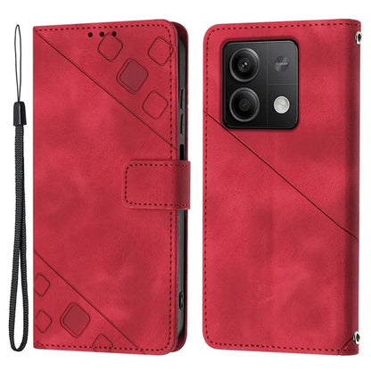 PT005 YB Imprinting Series-6 For Xiaomi Redmi Note 13 5G Case Wallet Skin-touch Leather Cover