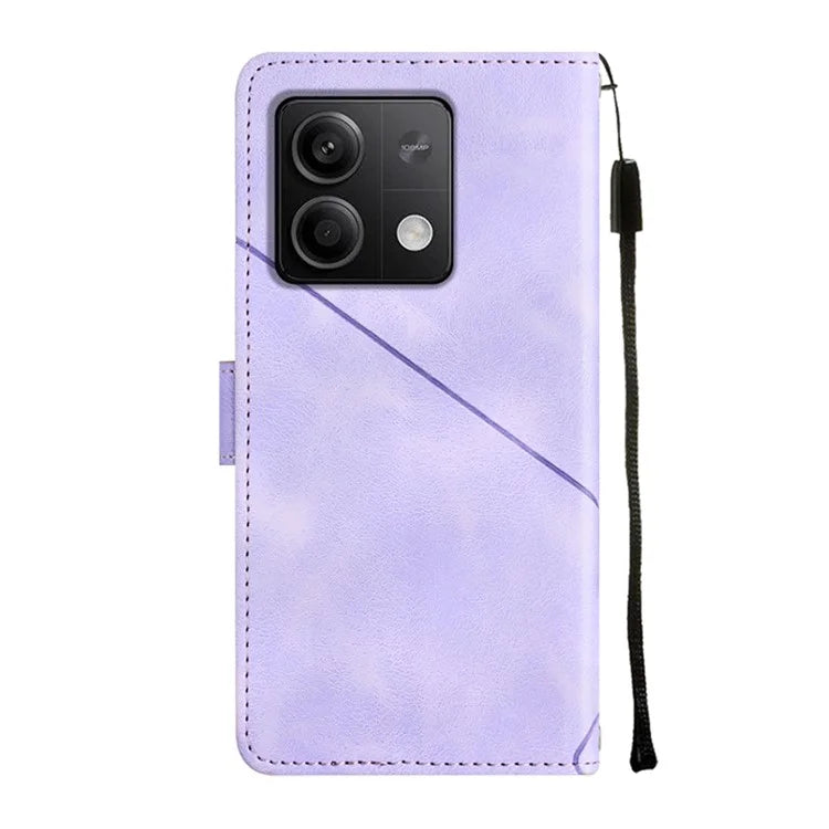 PT005 YB Imprinting Series-6 For Xiaomi Redmi Note 13 5G Case Wallet Skin-touch Leather Cover