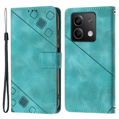 PT005 YB Imprinting Series-6 For Xiaomi Redmi Note 13 5G Case Wallet Skin-touch Leather Cover