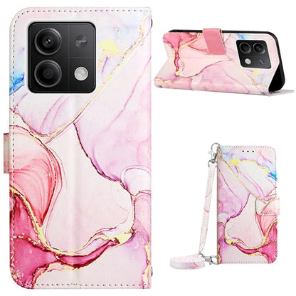 YB Pattern Printing Leather Series-6 For Xiaomi Redmi Note 13 5G Case Wallet Phone Cover with Straps