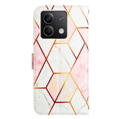 YB Pattern Printing Leather Series-5 For Xiaomi Redmi Note 13 5G Case Marble Phone Wallet Cover with Strap