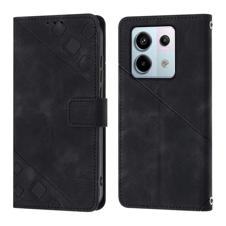 PT005 YB Imprinting Series-7 for Xiaomi Redmi Note 13 Pro 5G / Poco X6 5G Case Crossbody Leather Flip Stand Phone Cover