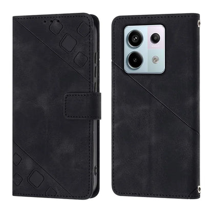 PT005 YB Imprinting Series-7 for Xiaomi Redmi Note 13 Pro 5G / Poco X6 5G Case Crossbody Leather Flip Stand Phone Cover