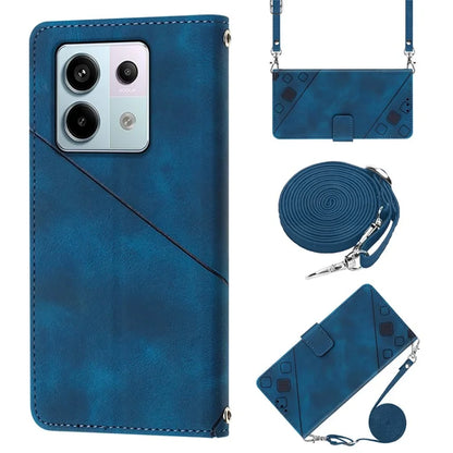 PT005 YB Imprinting Series-7 for Xiaomi Redmi Note 13 Pro 5G / Poco X6 5G Case Crossbody Leather Flip Stand Phone Cover