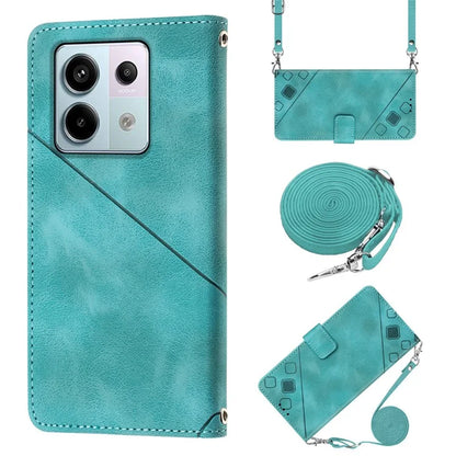 PT005 YB Imprinting Series-7 for Xiaomi Redmi Note 13 Pro 5G / Poco X6 5G Case Crossbody Leather Flip Stand Phone Cover