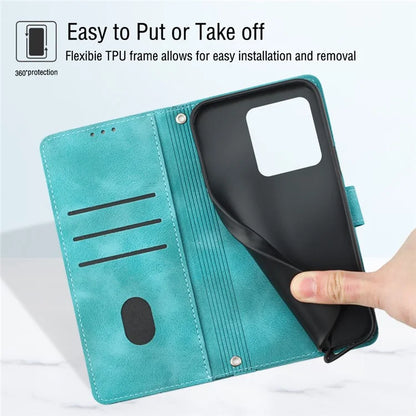 PT005 YB Imprinting Series-7 for Xiaomi Redmi Note 13 Pro 5G / Poco X6 5G Case Crossbody Leather Flip Stand Phone Cover