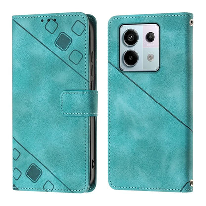 PT005 YB Imprinting Series-7 for Xiaomi Redmi Note 13 Pro 5G / Poco X6 5G Case Crossbody Leather Flip Stand Phone Cover
