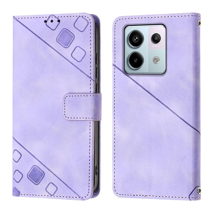 PT005 YB Imprinting Series-7 for Xiaomi Redmi Note 13 Pro 5G / Poco X6 5G Case Crossbody Leather Flip Stand Phone Cover
