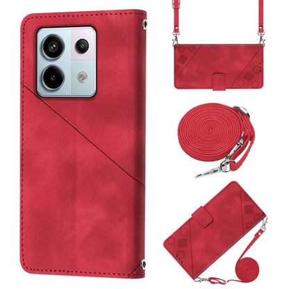 PT005 YB Imprinting Series-7 for Xiaomi Redmi Note 13 Pro 5G / Poco X6 5G Case Crossbody Leather Flip Stand Phone Cover