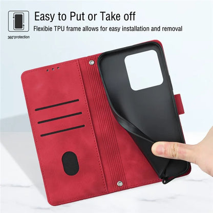 PT005 YB Imprinting Series-7 for Xiaomi Redmi Note 13 Pro 5G / Poco X6 5G Case Crossbody Leather Flip Stand Phone Cover