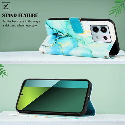 YB Pattern Printing Leather Series-6 For Xiaomi Redmi Note 13 Pro 5G / Poco X6 5G Leather Case with Straps