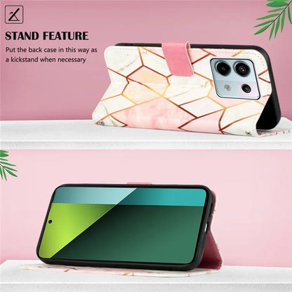 YB Pattern Printing Leather Series-6 For Xiaomi Redmi Note 13 Pro 5G / Poco X6 5G Leather Case with Straps