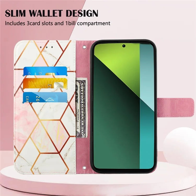 YB Pattern Printing Leather Series-6 For Xiaomi Redmi Note 13 Pro 5G / Poco X6 5G Leather Case with Straps