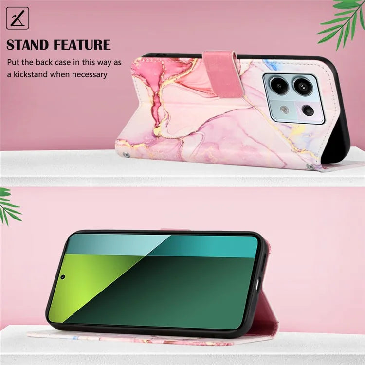 YB Pattern Printing Leather Series-6 For Xiaomi Redmi Note 13 Pro 5G / Poco X6 5G Leather Case with Straps