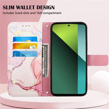 YB Pattern Printing Leather Series-6 For Xiaomi Redmi Note 13 Pro 5G / Poco X6 5G Leather Case with Straps