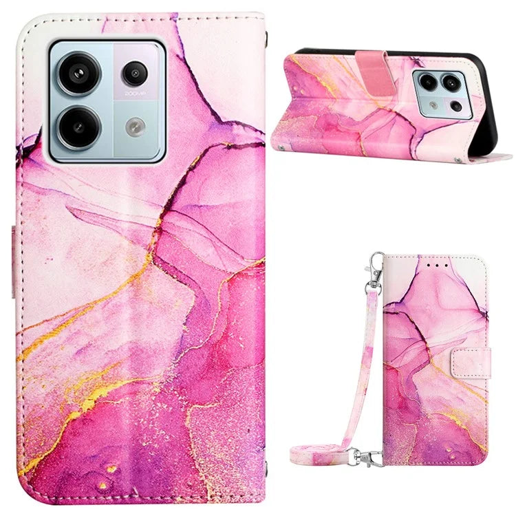 YB Pattern Printing Leather Series-6 For Xiaomi Redmi Note 13 Pro 5G / Poco X6 5G Leather Case with Straps