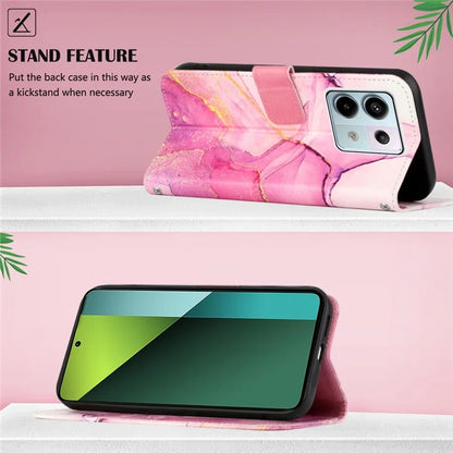 YB Pattern Printing Leather Series-6 For Xiaomi Redmi Note 13 Pro 5G / Poco X6 5G Leather Case with Straps