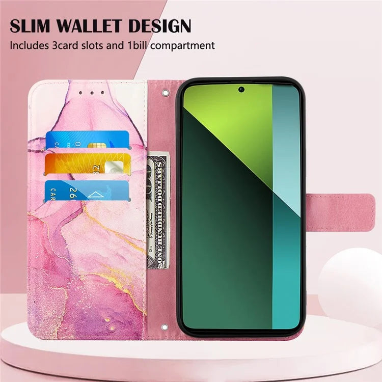 YB Pattern Printing Leather Series-6 For Xiaomi Redmi Note 13 Pro 5G / Poco X6 5G Leather Case with Straps