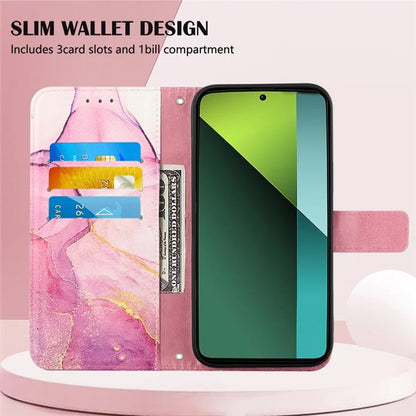 YB Pattern Printing Leather Series-6 For Xiaomi Redmi Note 13 Pro 5G / Poco X6 5G Leather Case with Straps
