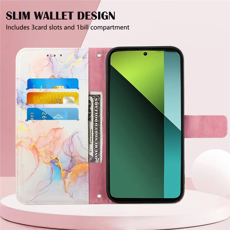 YB Pattern Printing Leather Series-6 For Xiaomi Redmi Note 13 Pro 5G / Poco X6 5G Leather Case with Straps