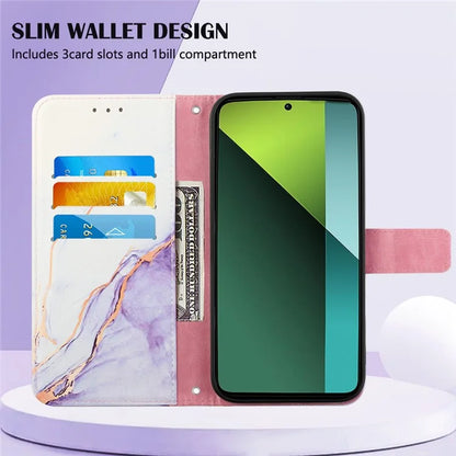 YB Pattern Printing Leather Series-6 For Xiaomi Redmi Note 13 Pro 5G / Poco X6 5G Leather Case with Straps
