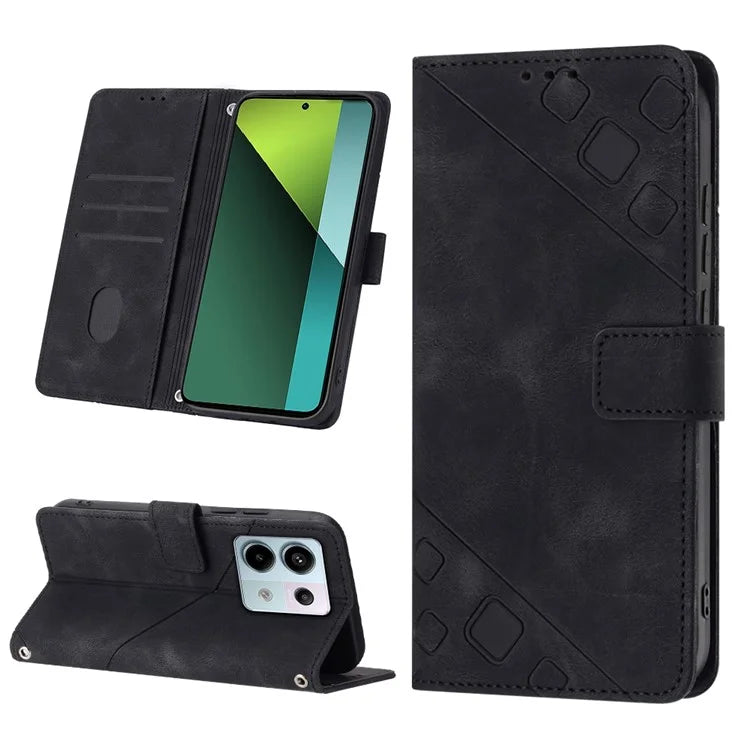 PT005 YB Imprinting Series-6 For Xiaomi Redmi Note 13 Pro 5G / Poco X6 5G Case Wallet Leather Cover