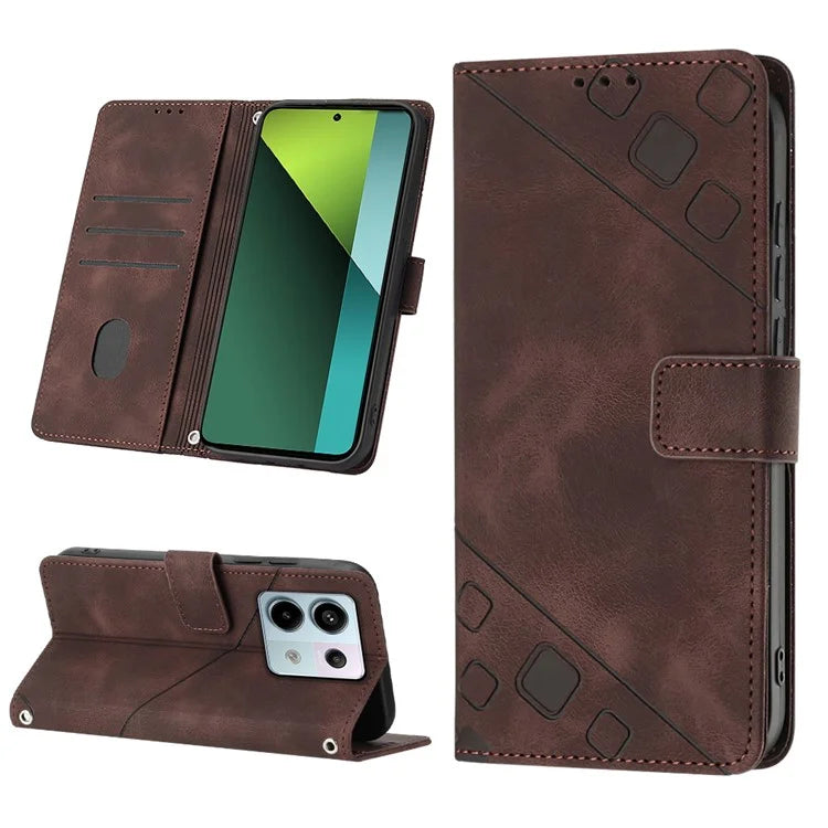 PT005 YB Imprinting Series-6 For Xiaomi Redmi Note 13 Pro 5G / Poco X6 5G Case Wallet Leather Cover