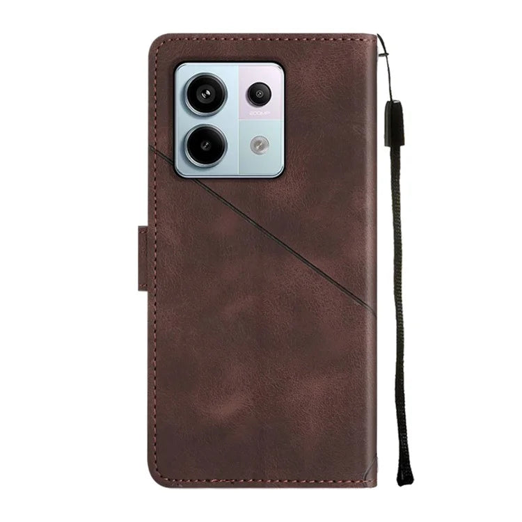PT005 YB Imprinting Series-6 For Xiaomi Redmi Note 13 Pro 5G / Poco X6 5G Case Wallet Leather Cover