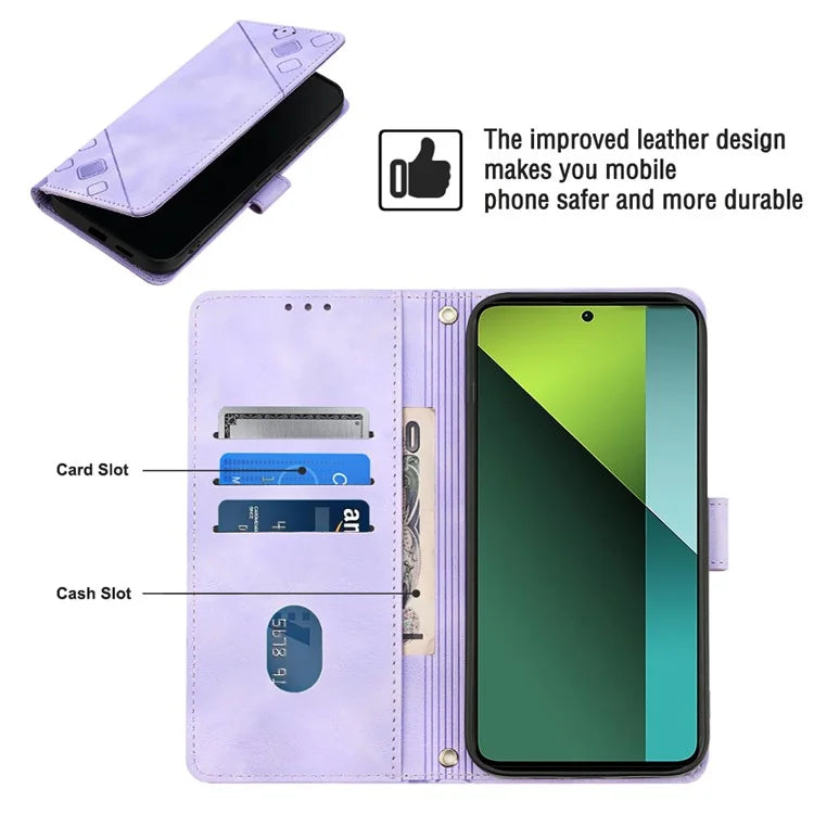 PT005 YB Imprinting Series-6 For Xiaomi Redmi Note 13 Pro 5G / Poco X6 5G Case Wallet Leather Cover