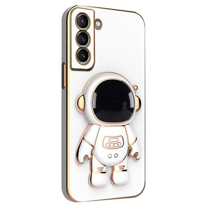 For Samsung Galaxy S23 Astronaut Phone Case Electroplating TPU Shockproof Cover