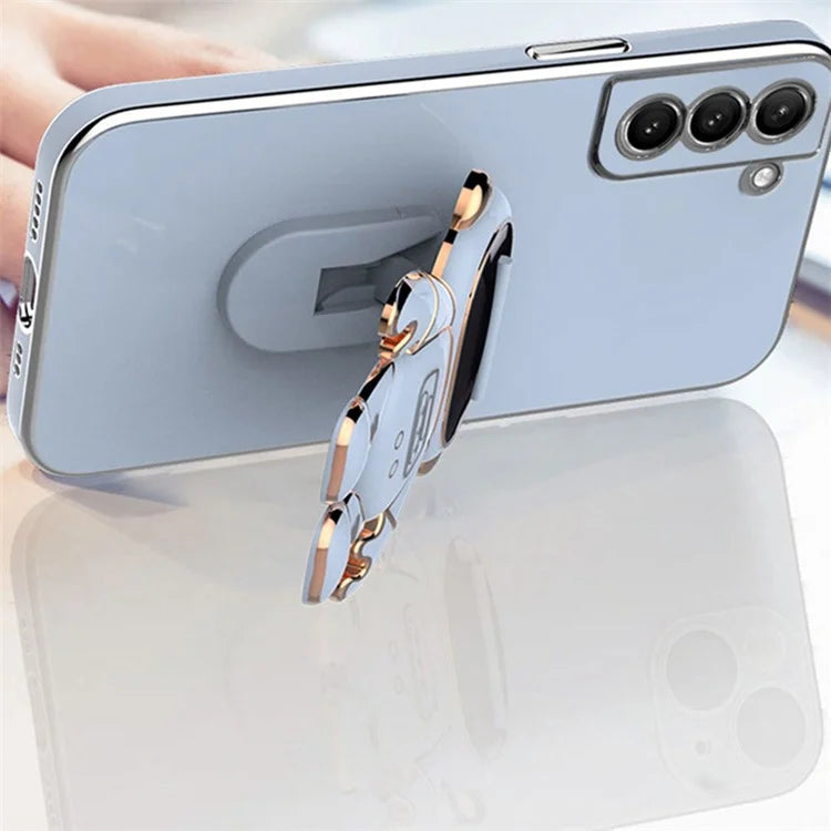 For Samsung Galaxy S23 Astronaut Phone Case Electroplating TPU Shockproof Cover