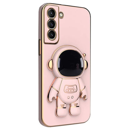 For Samsung Galaxy S23 Astronaut Phone Case Electroplating TPU Shockproof Cover