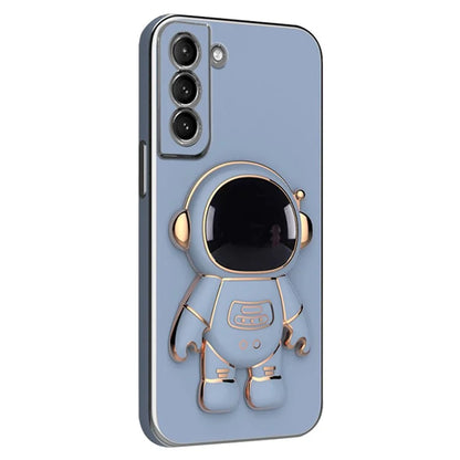 For Samsung Galaxy S23 Astronaut Phone Case Electroplating TPU Shockproof Cover