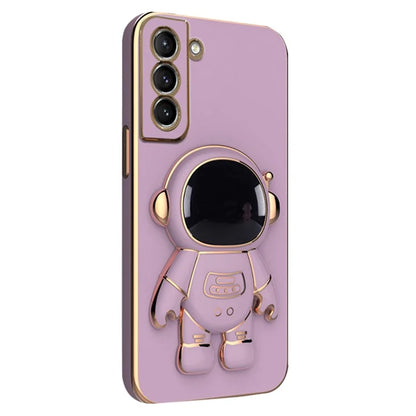 For Samsung Galaxy S23 Astronaut Phone Case Electroplating TPU Shockproof Cover