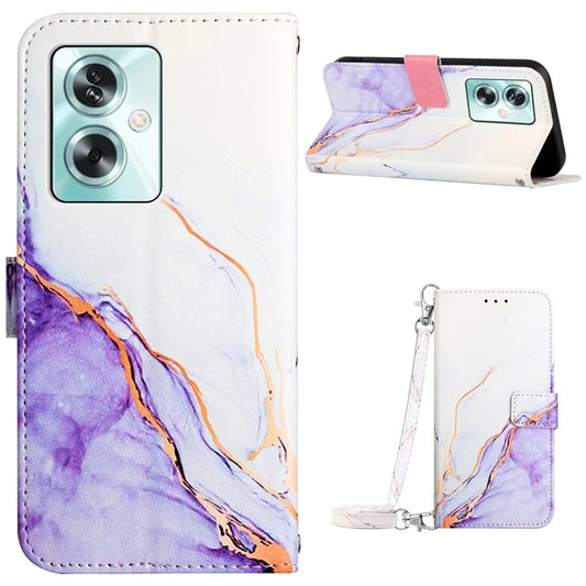 YB Pattern Printing Leather Series-6 For Oppo A79 5G / A2 5G Case Crossbody Leather Wallet Cover