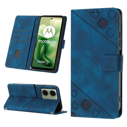 PT005 YB Imprinting Series-7 for Motorola Moto G04 4G / G24 4G Case Flip PU Leather Crossbody Design Phone Cover