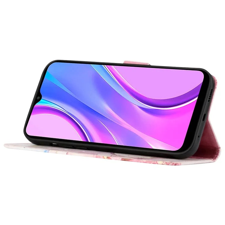 For Xiaomi Poco X6 Pro 5G / Redmi K70E 5G Wallet Case Marble Pattern Leather Phone Cover