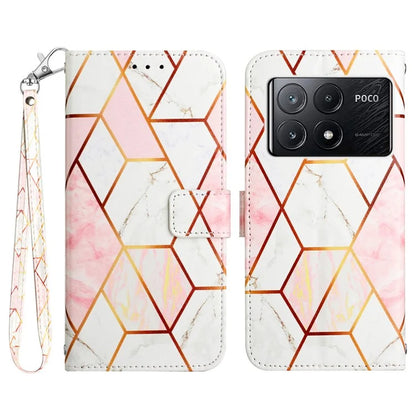 For Xiaomi Poco X6 Pro 5G / Redmi K70E 5G Wallet Case Marble Pattern Leather Phone Cover