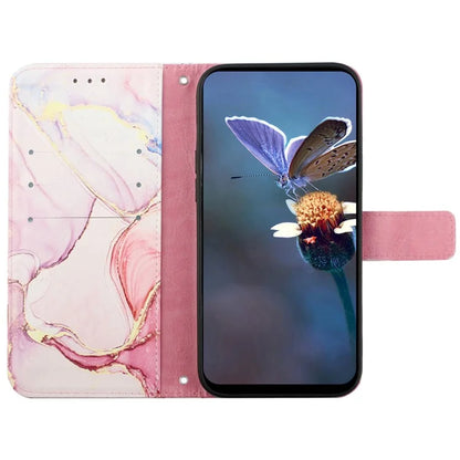 For Oppo Reno11 5G (Global) Phone Case YB Pattern Printing Leather Series-6 Marble Pattern Leather Wallet Case