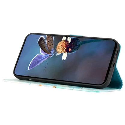 For Oppo Reno11 5G (Global) Phone Case YB Pattern Printing Leather Series-6 Marble Pattern Leather Wallet Case