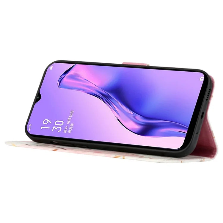For Oppo Reno11 Pro 5G (Global) Case Marble Pattern Leather Phone Cover with Wallet