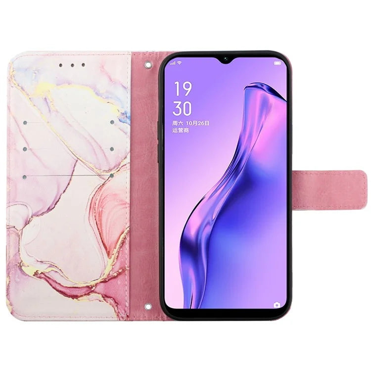 For Oppo Reno11 Pro 5G (Global) Case Marble Pattern Leather Phone Cover with Wallet