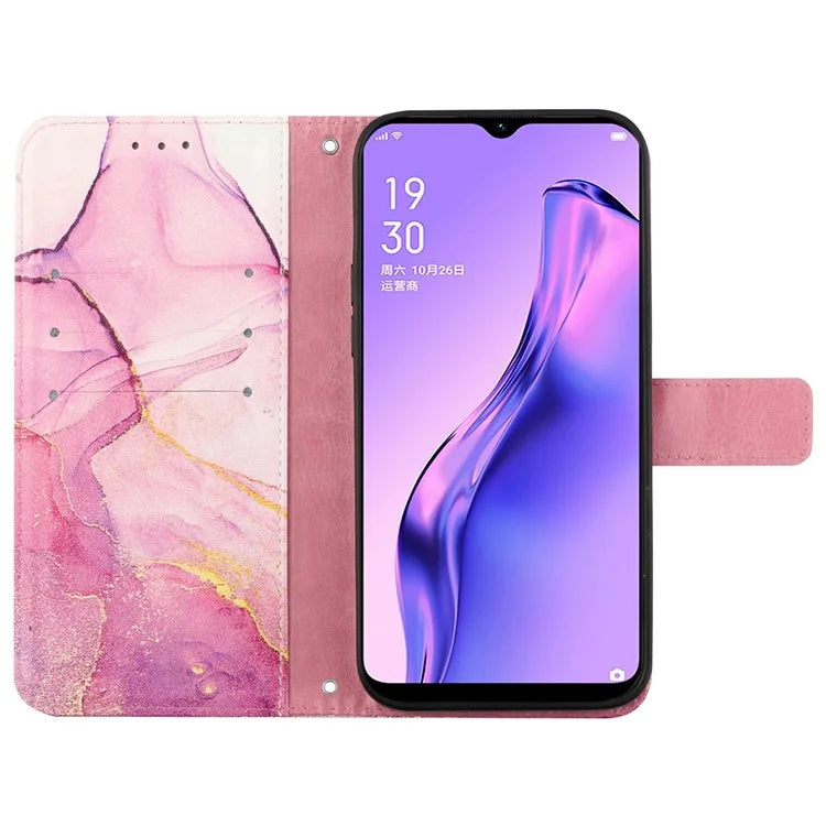 For Oppo Reno11 Pro 5G (Global) Case Marble Pattern Leather Phone Cover with Wallet