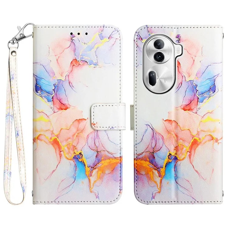 For Oppo Reno11 Pro 5G (Global) Case Marble Pattern Leather Phone Cover with Wallet